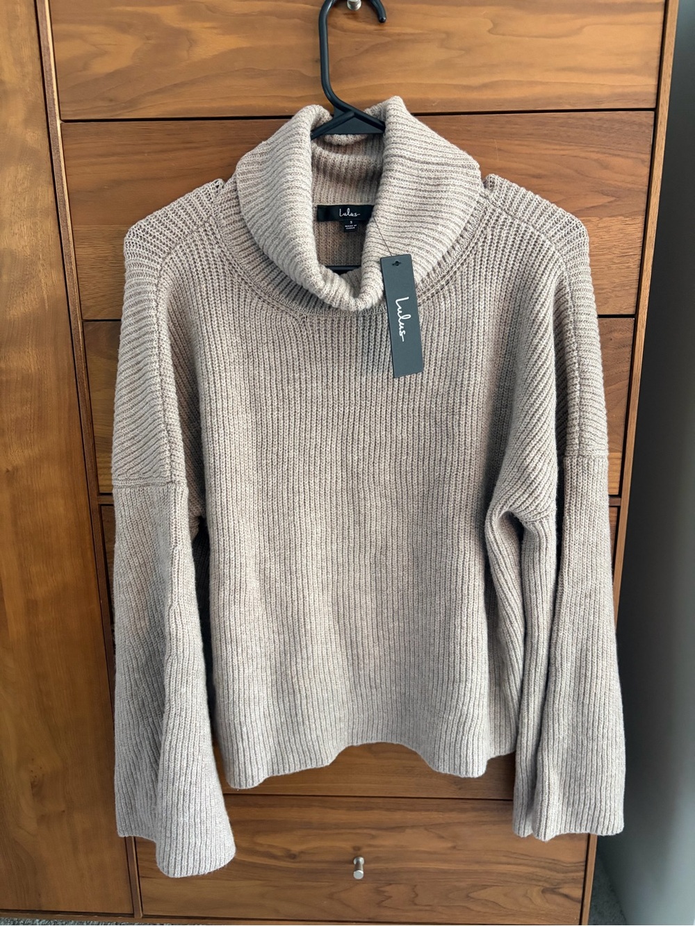 Lulus Fireside Chats Heather Grey Knit Turtleneck Sweater